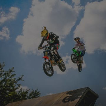 jumping motor bikes